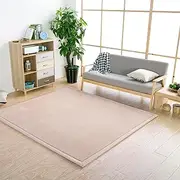 BabyKidzWorld Premium Thick Baby Play Mat Rug for Babies, Kids | 3cm Soft Foam, Extra Large Foldable Floor Foam Playmat for Crawling Infants, Toddler, Childrens Playroom Tatami Mat (Beige, 200x200cm)
