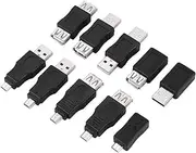 10 Pack Multiple USB 2.0 Adapters, Micro/Mini Male/Female Converter Male USB Male/Female Adapter USB to USB Adapter