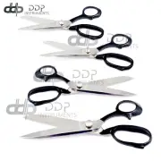 Black Handle Tailor Scissors Heavy Duty Dressmaking Stainless Steel (Choose one)