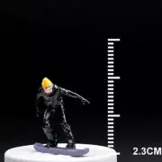 2PC Miniatures Figures 1:64 Scale Skiers Extreme Sports Outdoors Model