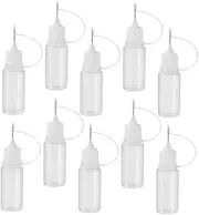 CHILDWEET 10pcs Pe Pinhole Bottle Clear Glue Ca Glue White Glue Puzzle Glue Small Squeeze Emptying Kit Glue Stick Bond and Seal Eyelash Glue Craft Glue Mini Squeeze Bottle Liquid Glue or