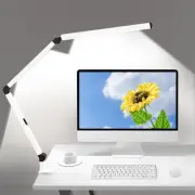 LED Desk Lamp with Clamp, Dual Light Table Lamp with Adjustable Swing Arm, Ey...