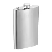 10oz 280ml Stainless Steel Hip Flask for Camping Hiking Outdoor Activity, Silver