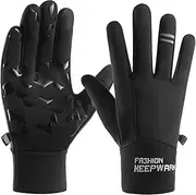 [Tainrunse] Unisex Windproof Gloves Mountaineering Gloves 1 Pair Waterproof Anti-Slip Touch Screen Ridding Gloves Unisex Windproof Outdoor Climbing Camping Gloves