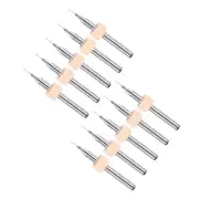 2 Sets 1/8" Shank 0.2mm Tungsten Carbide CNC Precision Micro PCB Drill Bits