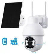 2K PTZ WIFI Solar Battery Powered Security Camera Outdoor Wireless Dome CCTV