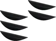5pcs Cabinet Pulls Drawer Pulls, 4.8 Inch Black Half Moon Shape Kitchen Hardware Cabinet Handles Drawer Handles Knobs