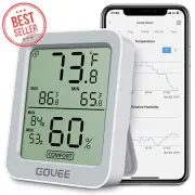Bluetooth Digital Hygrometer, Indoor Thermometer with Remote App Monitoring & LC
