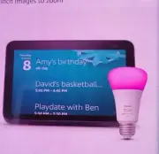 Sealed Amazon Echo Show 8 (2nd Gen) with Philips Hue Smart Color Bulb 75w Bundle
