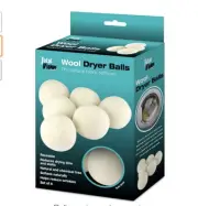 Total Vision's Soft Wool Dryer Balls (6-Pack) - Reusable Natural Fabric Softener