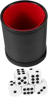 FELTECHELECTR Dice Cup Set Pu Leather Dice Cup Felt for Quiet Gaming and Entertainment