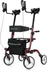 ELENKER Upright Rollator Walker, Stand up Folding Rollator Walker Back Erect Rol