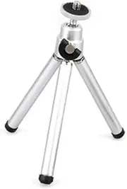 CONGARTENO Rotatable Silver Tripod Stand for Mobile Phones Lightweight Portable Cellphone Camera Holder with Height Compatible with Phones Under for Travel and