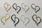 2x Ear Cuff Wrap Long Chain Tassel Drop 7 hole No Piercing Earring Connectors