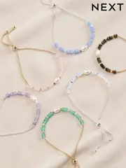 Gold/Silver Semi Precious Stone Pully Bracelet (AA1616) | $28