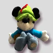 WALT DISNEY WORLD PLUSH bean plush Mickey Mouse Little Tailor Brave Metal tag
