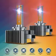 2x LED Headlight Light Bulbs 180W D1S D1R HID xenon Replace Lamp Kit 6000K White (for: BMW)