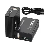 30M USB KVM HDMI Extender RJ45 Cat6 Ethernet Network Cable Audio Video Converter