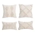 Boho Throw Pillow Cover Bohemian Geometric Pillowcase Soft Tufted Cushion Cover