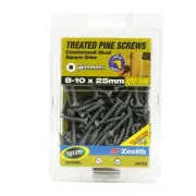 Zenith 8-10 x 25mm Tufcote Countersunk Head Treated Pine Screws - 100 Pack