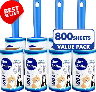 Lint Rollers for Pet Hair Extra Sticky, 800 Sheets Mega Value Set Lint Rollers f