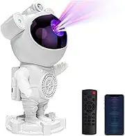 Ball Style Galaxy Night Light, Astronaut Star Projector - Various Lights, Nebula Night Light 360° Adjustable with Bluetooth Speaker, White Noise Function for Kids Game Room, Bedroom