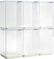 6 PCS Display Boxes Clear Acrylic Figures Display Case Stackable Blind Box for Collectibles-Figures, Fully Assembled Dustproof Storage Organizer Box for Lego Collectibles Action Figures Pop Mart