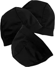 [Yardenfun] 3pcs Quick Dry Cycling Liner Cap Uv Protection Windproof Sports Linning Headwear for Outdoor Activities Black