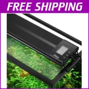 Extendable 18-24 Inch LED Aquarium Light with Auto On/Off Timer - 7 Colors