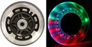 L.E.D. Scooter Wheels With Abec 9 Bearings for Razor Scooters 100mm Light Up Black 2-pack