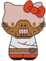 CROSS STITCH+ CRAFT PATTERN Hello Kitty Silence Lambs Hannibal Lecter Halloween
