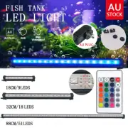Aquarium Fish Tank LED Strip Lights Bar Lamp 5050 RGB Submersible Lights AU Plug