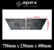BRAND NEW BLACK CHECKER ALUMINIUM UNDERTRAY TOOL BOX -UTE TRUCK STORAGE-U750CPBL