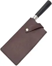 HJSSAA Knife Guard for Chef Knife,8.5inch PU Leather Meat Cleaver Sheath, Waterproof Wide Knife Protectors, Durable Butcher Chef Knife Edge Guards, Heavy Duty Cleaver Covers