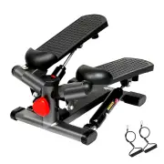 Mini Stepper with Resistance Bands | LCD Display, Adjustable Resistance & Compact Vertical Ski Motion