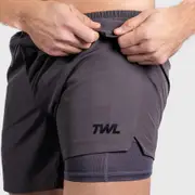 [TWL] TWL - MEN'S VAULT 2-IN-1 SHORTS - GREY
