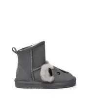 UGG Boots Kids Short Australian Sheepskin Wool Suede Cartoon EVERAU Koala Plus