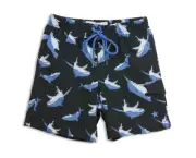 NEW BOYS BIG KID SOVEREIGN CODE SHARK PRINT SWIM TRUNKS BOARD SHORTS L