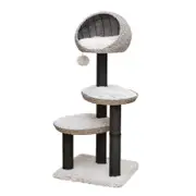Pet Pals Woven 3 Level Cat Scratch Post - Large / Grey/Black