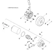 Polaris Flywheel, Outlaw, Genuine OEM Part 0454950, Qty 1