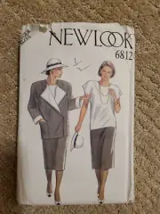 New Look 6812 Sewing Pattern jacket Skirt Top