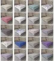 Ambesonne Print Bohemian Flat Sheet Top Sheet Decorative Bedding 6 Sizes