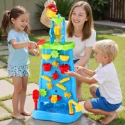 Keezi Kids Sand and Water Table Waterfall Wall Sandpit Toys Beach Shovel