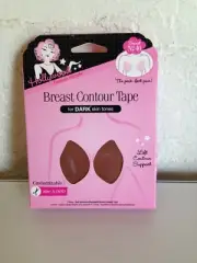 Hollywood Fashion Breast Contour Tape, Customizable Size A-DDD, Dark Skin Tone