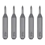 5pcs Y0.6 Magnetic Tri Wings Screwdriver Bit 5/32" Hex Shank 28mm Length