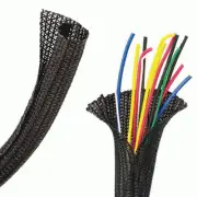 Install Bay F6N025BK 1/4" Split Braid Sleeving (Black) | 100FT Self-Wrapping