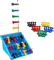 CanDo Fabrication Graded Pinch Exerciser - Hand Strengthener, Multi Color, Metal Material