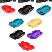 Children Downhill Toboggan Snow Sled with Brake 24.6inch Long with Pull Rope