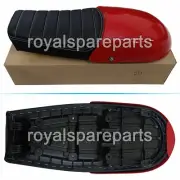 For Royal Enfield GT & Interceptor 650 D27 Genuine Leather Dual Seat & Red Cowl