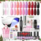 COSCELIA Gel Nail Polish Kit with U V Light 10 Colors Gel Nail Polish Starter Ki